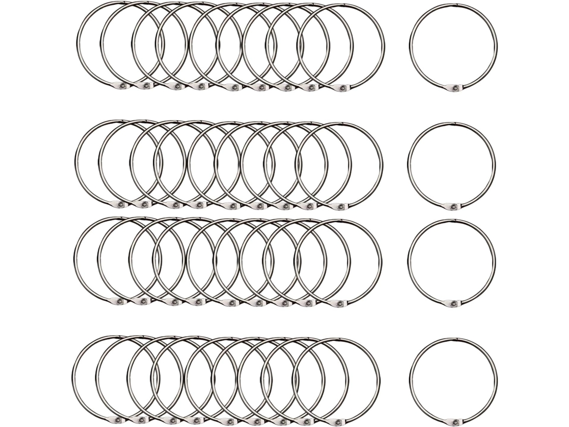 Argolas Para Fichário, 40 Unidades, Montar Fichários, Folhas Soltas Anotações, Ideal Escola, Casa E Escritório