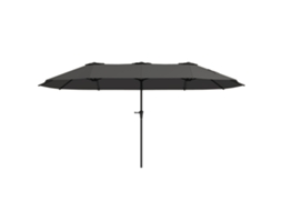 Guarda sol Retangular Duplo 4x2,2x2,3m (manivela, Cinza Escuro)