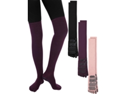 Conjunto de 3 Meias Femininas Antiderrapantes Até o Joelho Compressão AQUAFORGE