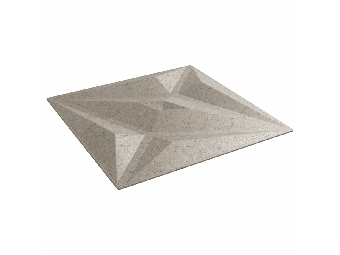 Vidaxl Painéis De Parede 12 Pcs Beton Estrela 50 X 50 Cm Espuma Xps