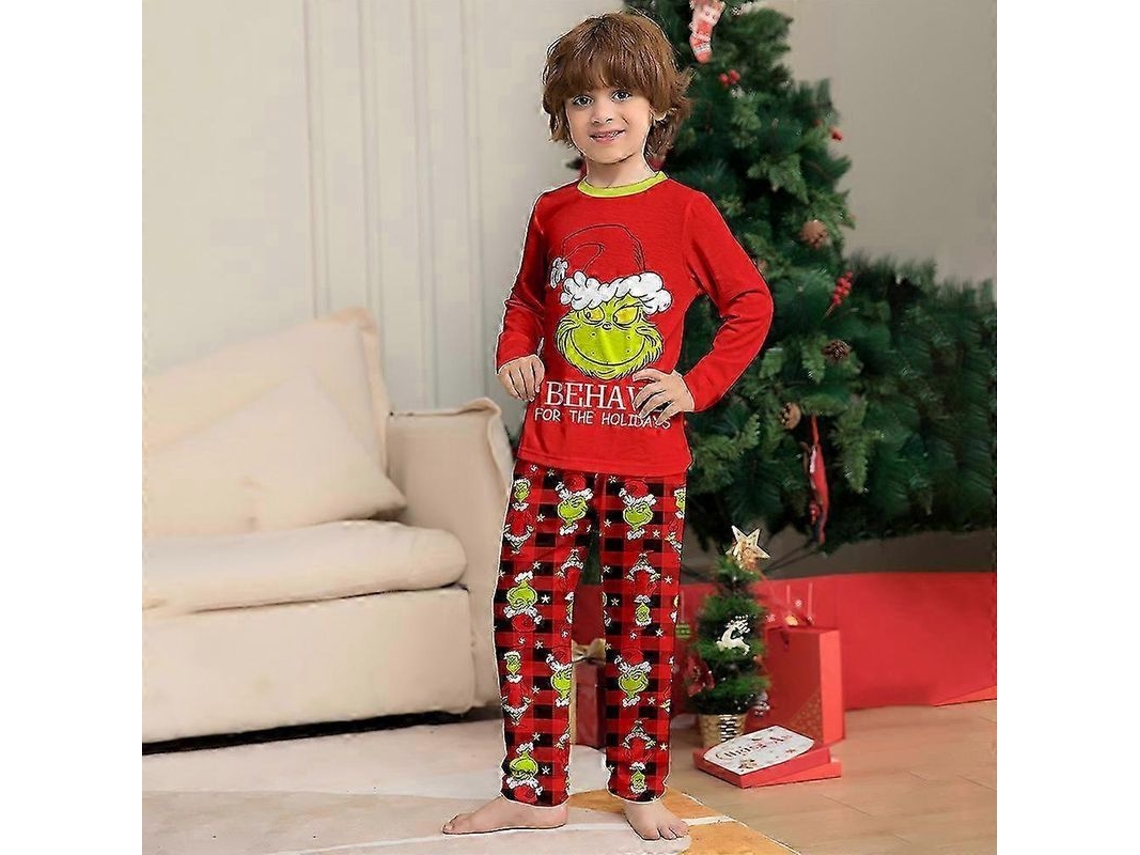 Pijamas De Natal Familiares Com Grinch Para Adultos, Crianças E Bebês - Conjunto De Pijamas Mxbc7-8yboys 7-8a Crianças