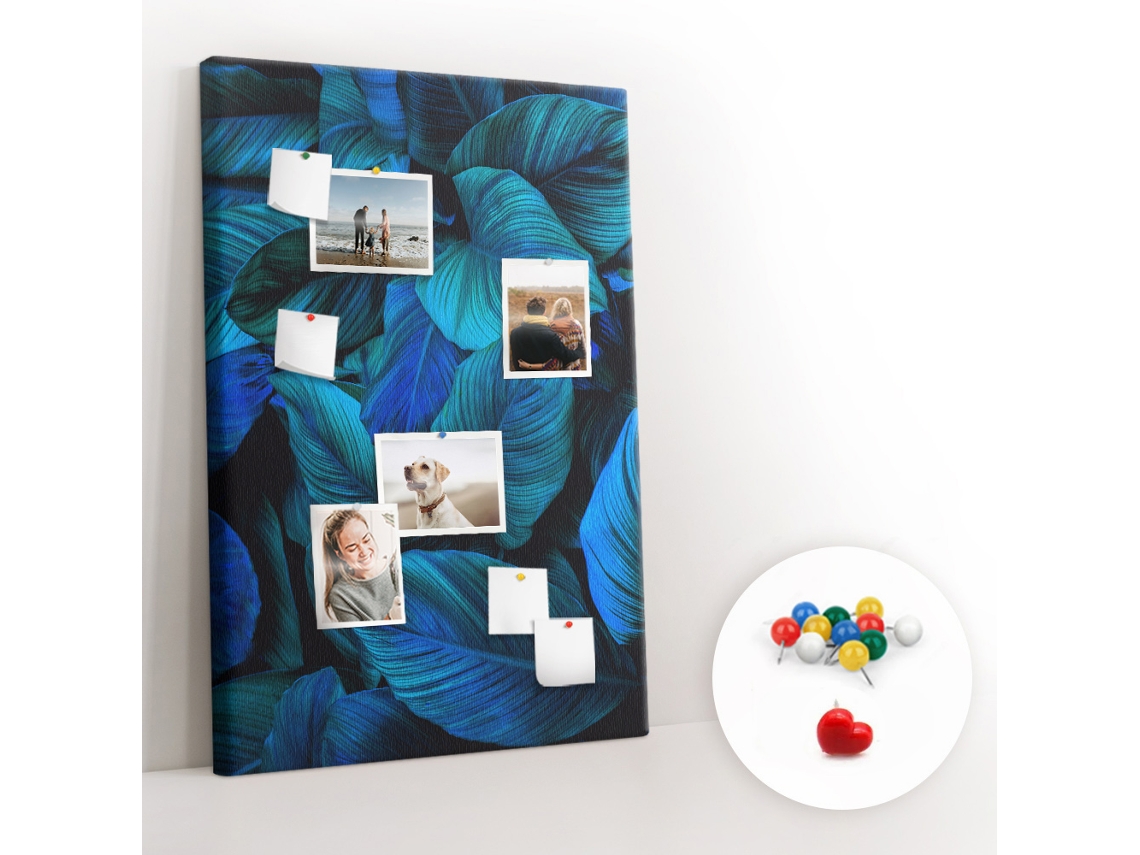 Painel De Cortiça Para Parede Folhas Exóticas Para O Escritório Espelharte (80x120 Cm)
