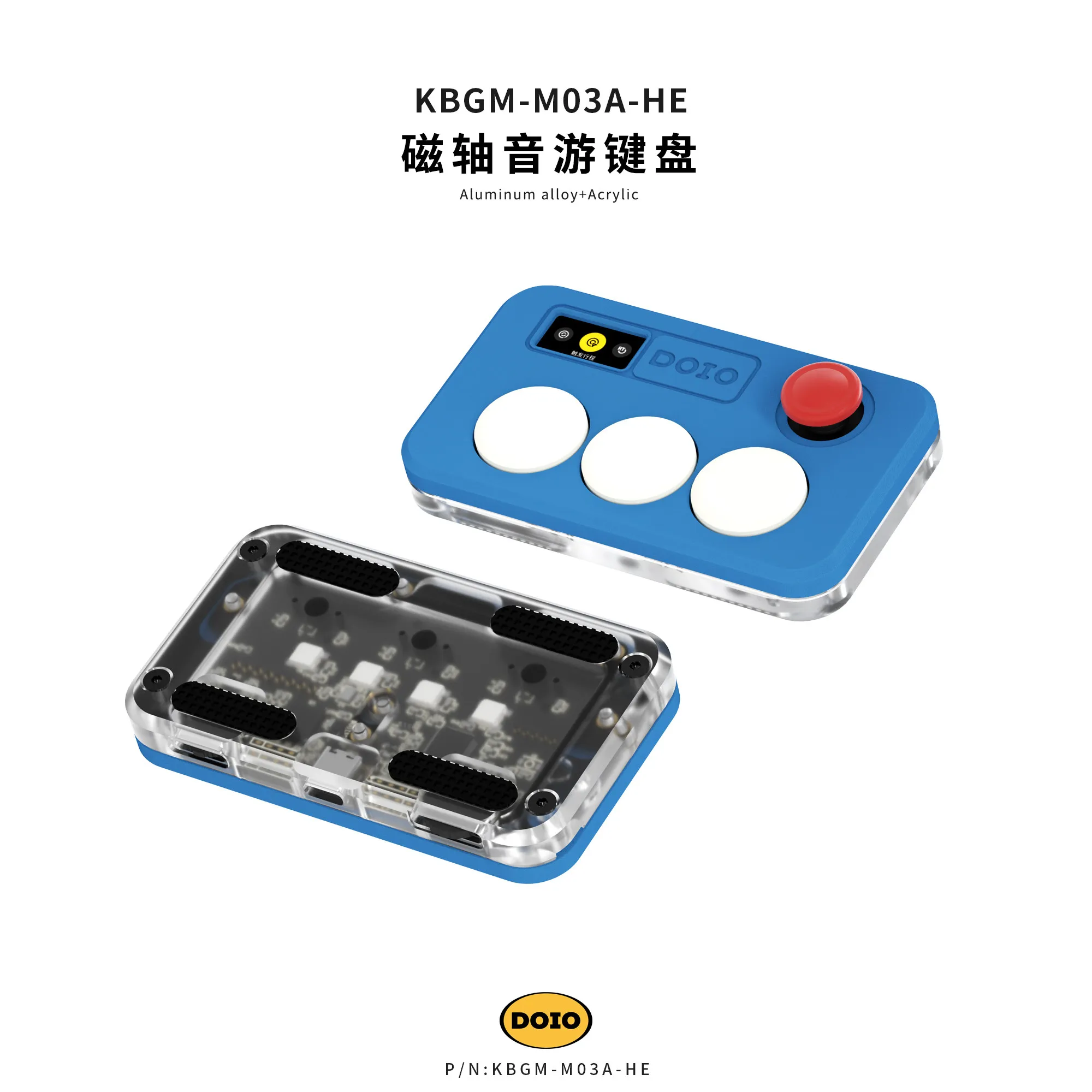 (azul Escuro) Mini Teclado Portátil Para Jogos Com Fio E Switch Magnético