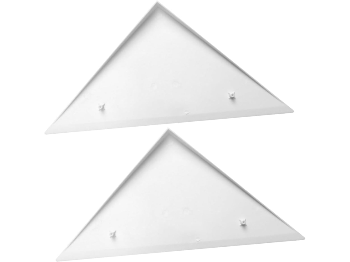 Protetores Triangulares de Plástico Branco para Mesa de Pebolim, Conjunto com 2 Unidades, CHABERLU
