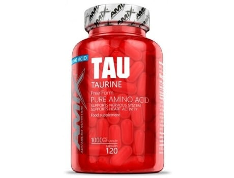 Suplemento Alimentar AMIX Taurine Pure Amino Acido Apoya El Funcionamiento Del Sistema Nerviosos Y La Actividad Del Corazón (120 Caps - Cápsulas)