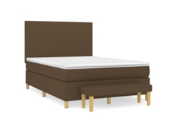 Box Spring Bed, Box Spring Beds Vidaxl Marrom Tecido (140 X 200 Cm)