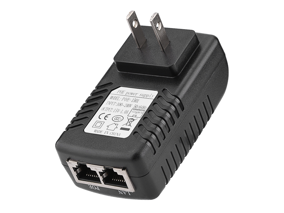 Fonte De Alimentação Poe, Adaptador De Comunicação, 100-240v, Plugue Us, 15v1a.