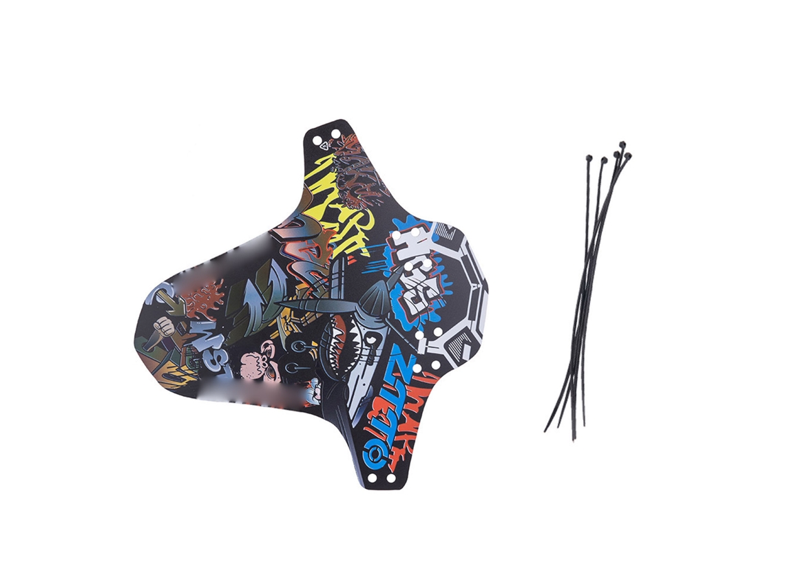 Aba Mudguard Para Bicicleta Mtb Aro 26-29 Frontal E Traseiro Leve 37g Inclui 6 Cabos De Fixação