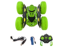 Mali carro de Controle Remoto para Crianças, Carro Stunt Elétrico 4wd 2.4ghz com Luzes Led, Verde