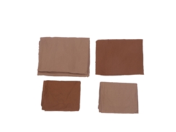 Conjunto de lençóis 4 peças de algodão lavado para cama nórdica Queen Marrom S/MARCA