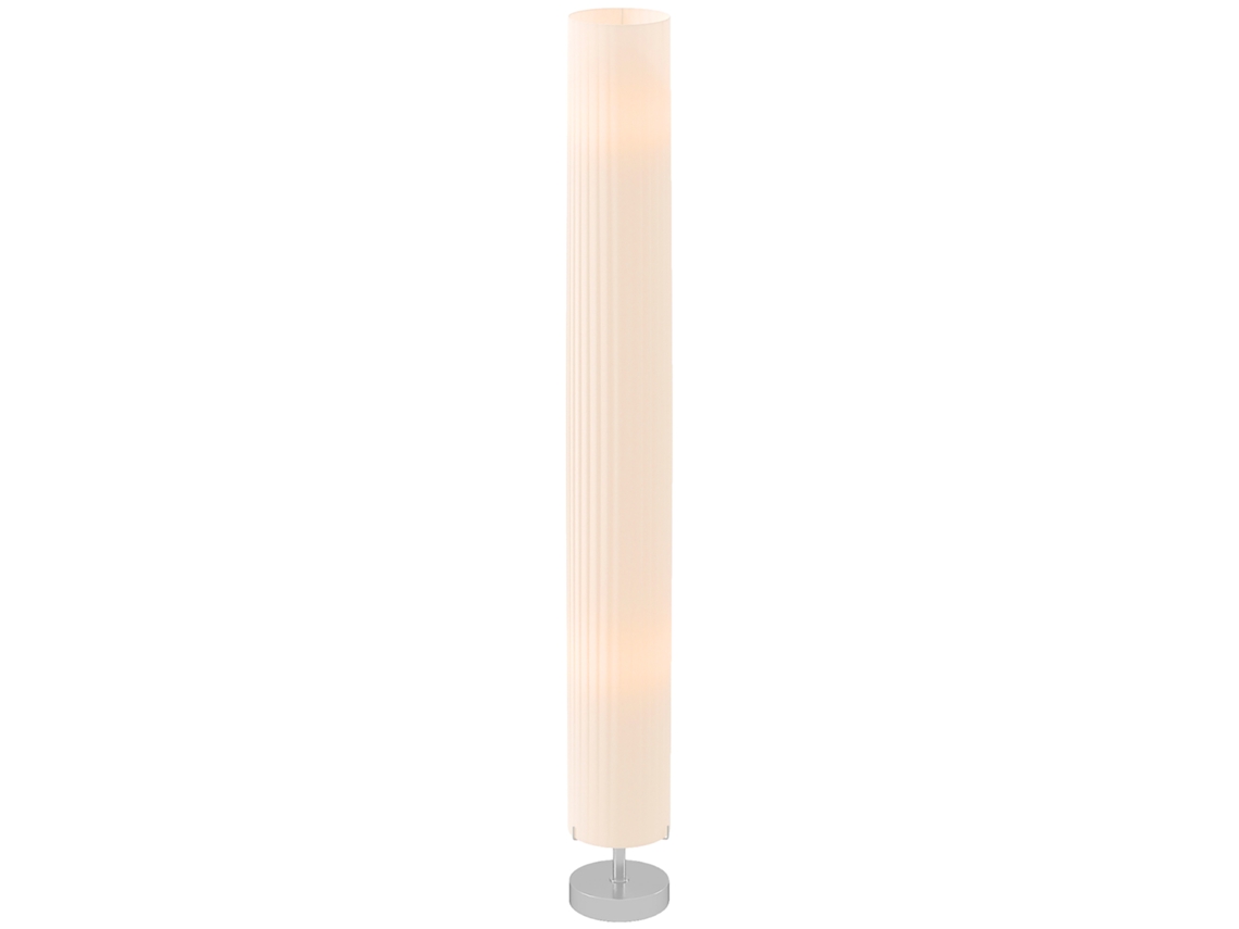 Luminária de Chão Moderna com Coluna e Luz Suave, 40w, 14l X 14w X 120h Cm, Aço Inoxidável Branco ORBITRA COMMERCE