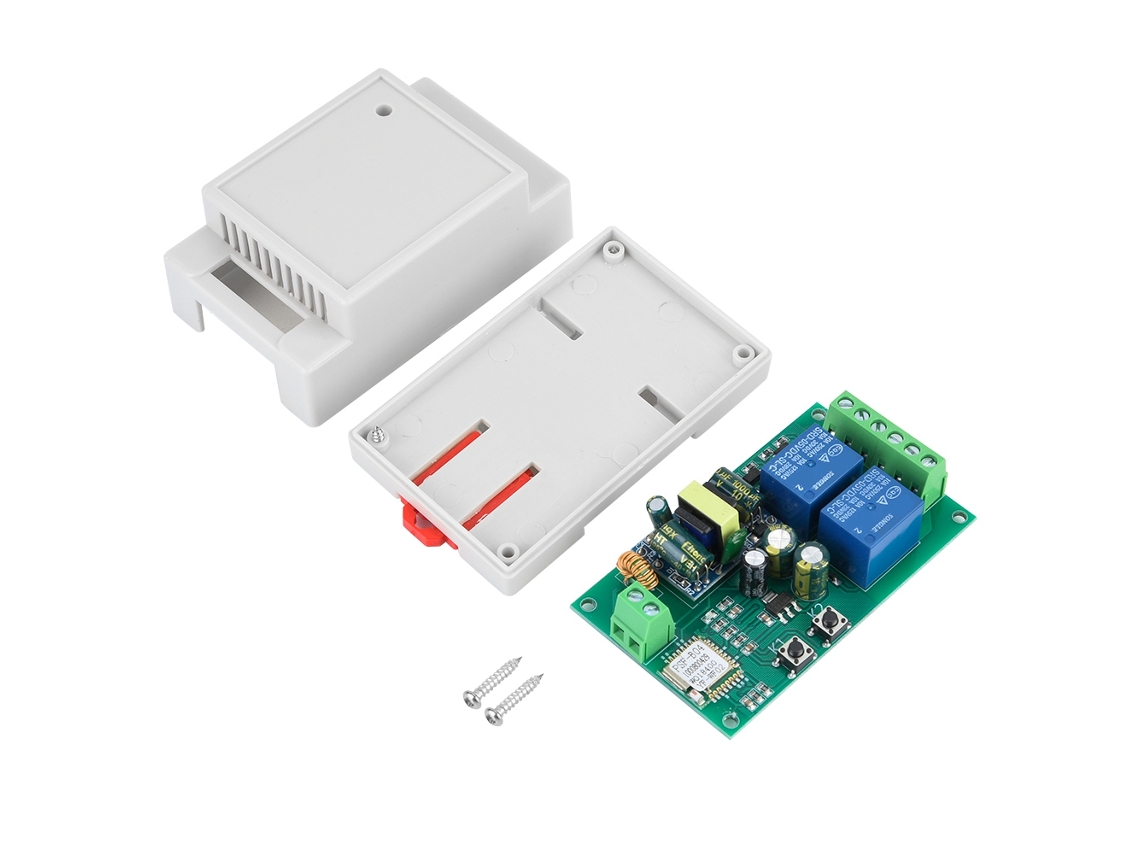 Módulo de Relé de 2 Canales Wifi 220v Control Remoto por App Placa Inteligente Hogar