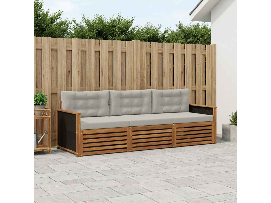 Vidaxl Conjunto De Sofás Para Exterior 3 Unid. Poliéster