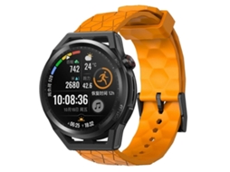 Pulseira De Silicone De Cor Sólida Com Estampa De Futebol Para Huawei Watch Gt Runner 22mm