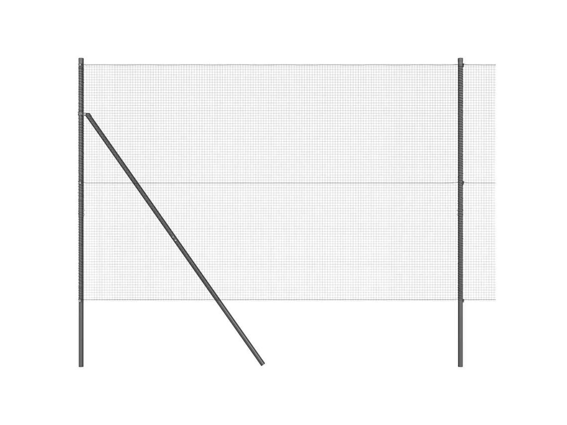 Conjunto 1 Poste De Cerca Vidaxl Cinzento Aço (25 X 1,5 M)