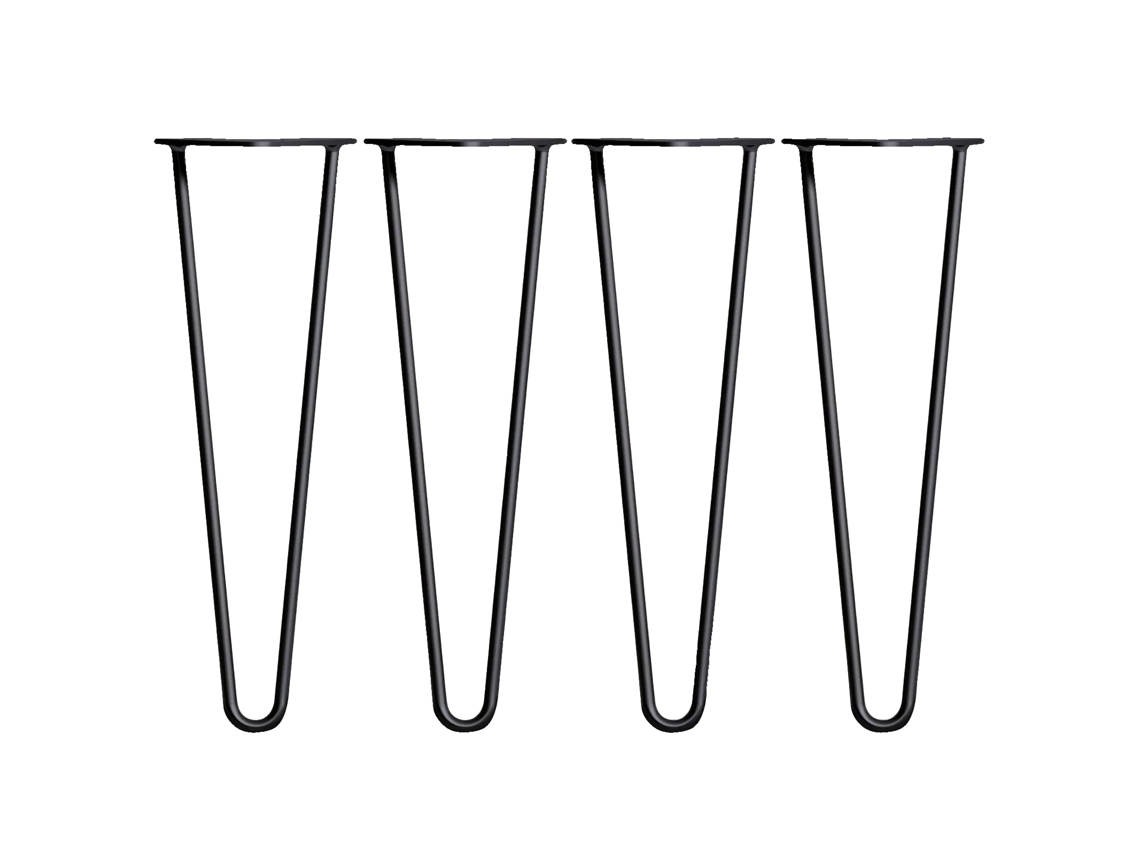 Pés De Mesa, Design De Grampo De Cabelo, Construção De Metal Durável, 16 Polegadas - 2 Varas (banco)