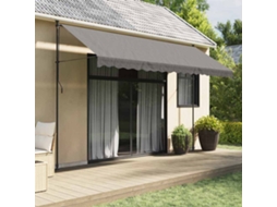 Vidaxl Toldo Retrátil 400x150 Cm Tecido E Aço Antracite
