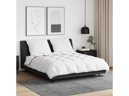 Vidaxl Edredom De Inverno Com Travesseiro 3 Unid. Branco Pena De Ganso