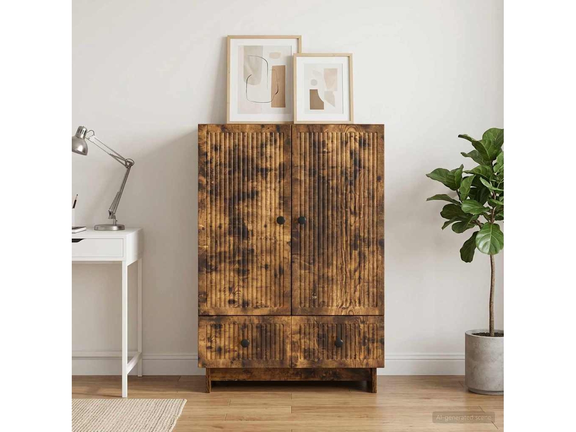 Vidaxl Buffet Carvalho Fumado 66 X 34,5 X 95 Cm Madeira Engenheirada