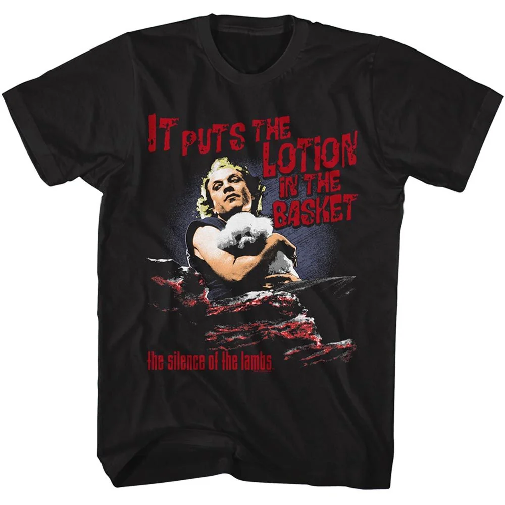 Rockinstone Silence Of The Lambs Movie Silence Lotion In The Basket Black Adult T-shirt Size:l