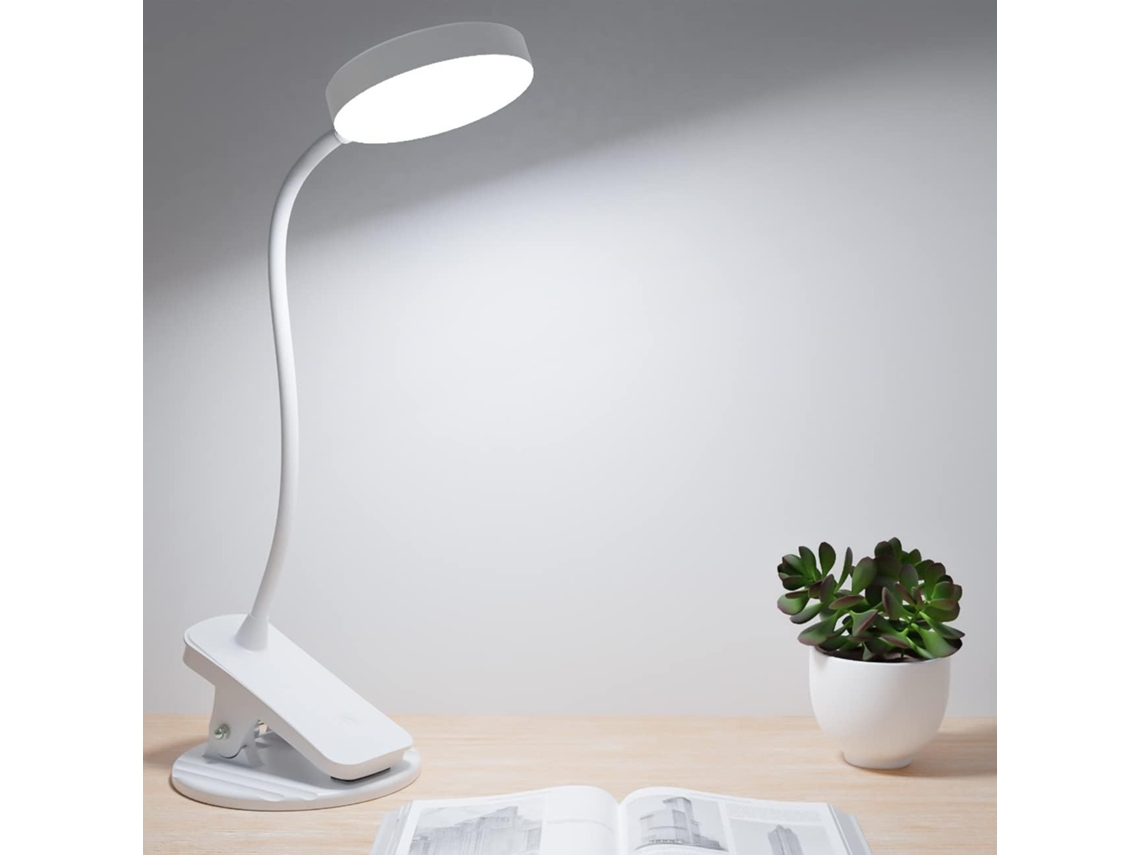 Lurelia Candeeiro Led De Mesa Com Suporte Recarregável Pescoço De Ganso Azul