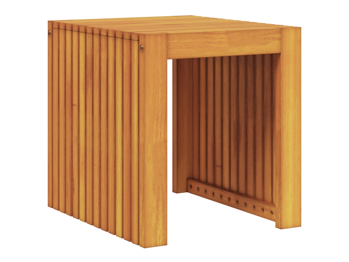 Conjunto 1 Mesa Lateral Vidaxl Castanho Madeira De Teca Maciça (43 X 36 X 40 Cm)