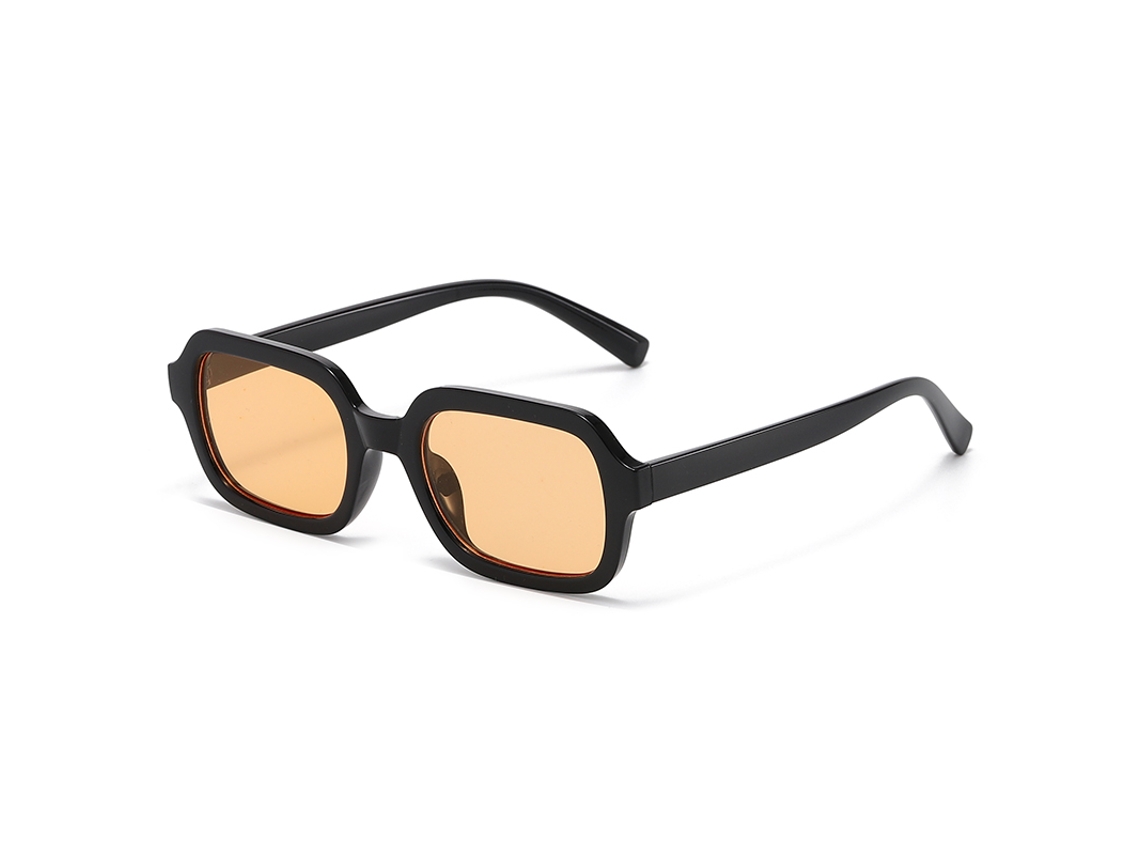(estilo 2) Óculos De Sol Pequenos E Quadrados Para Ciclismo, Estilo Retrô Amarelo Moderno, Proteção Uv400