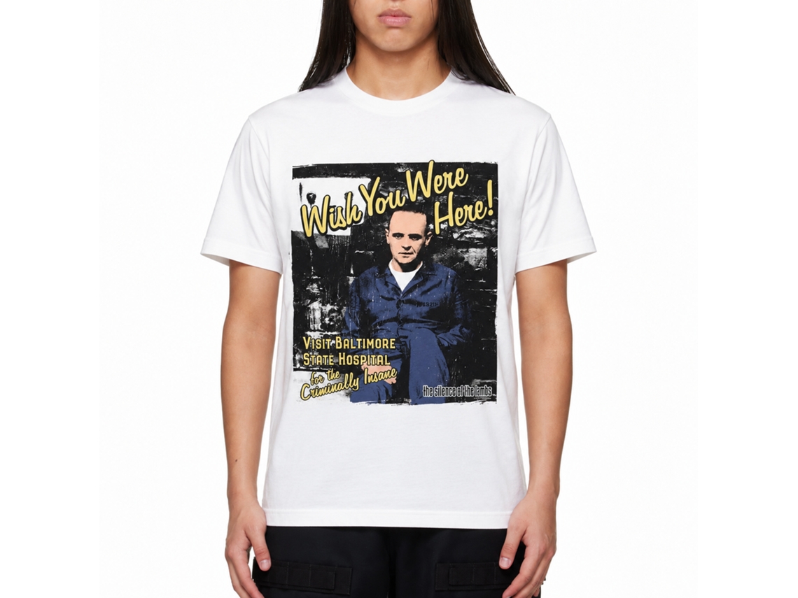 Rockinstone Silence Of The Lambs Movie Silence Hannibal Cell White Adult T-shirt Size:xxl