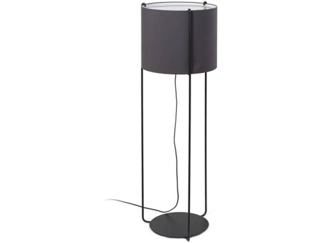 Candeeiro de Pé  Drum (Cinzento Escuro - E27 - Máx. 15W - Metal - Tecido)