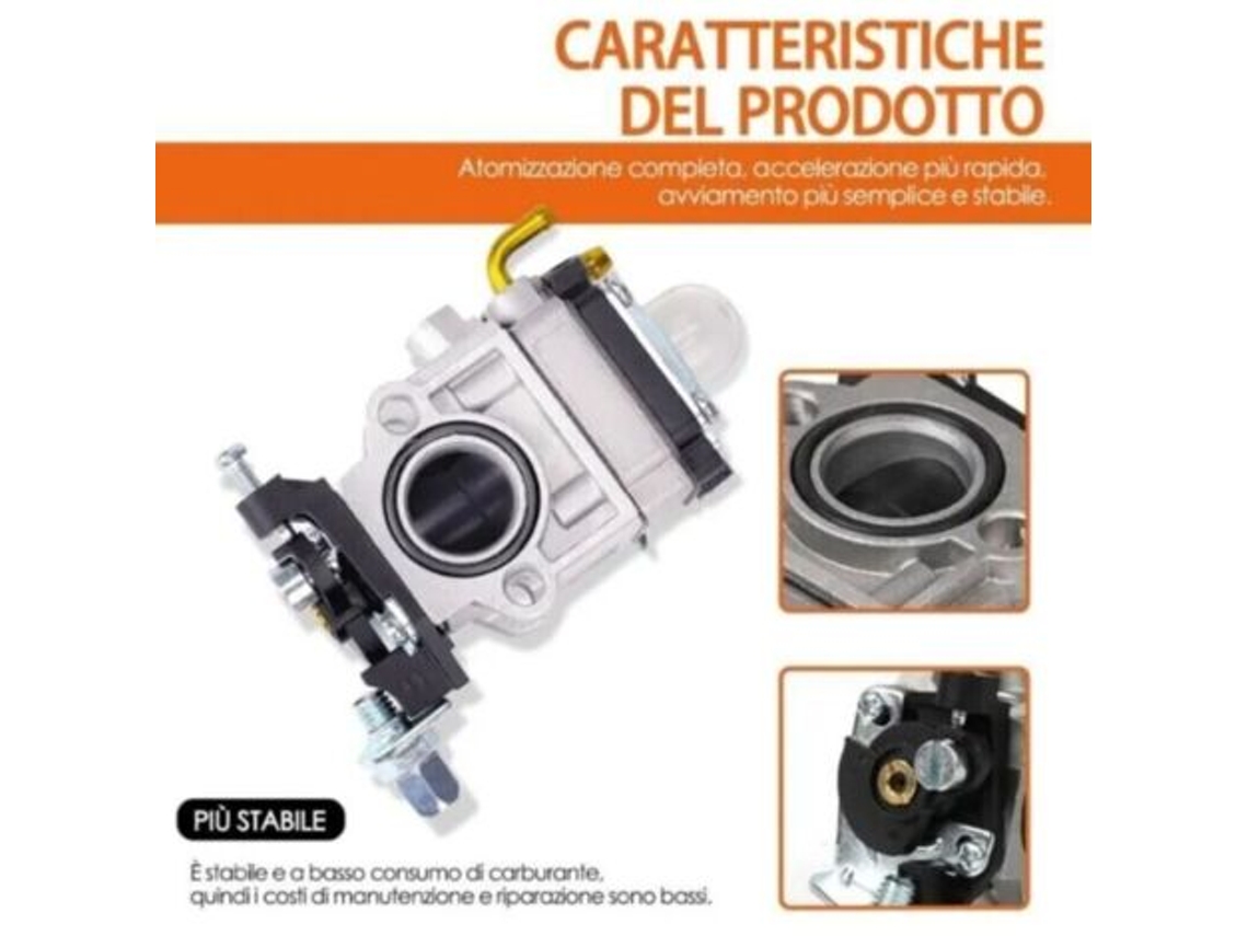 Carburetor For 52cc, 49cc, And 43cc Brushcutters; Complete Accessory Kit Included.