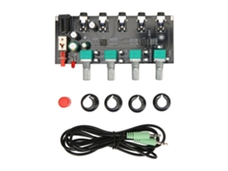 Mixer Estéreo 4 Entradas 1 Saída Com Volume Ajustável Amplificador Para Fones De Ouvido Diy