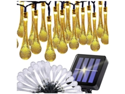 Cordão De Luzes Led, 20 Díodos, Energia Solar, Para Decoração De Casa, Festas, Jardim E Eventos