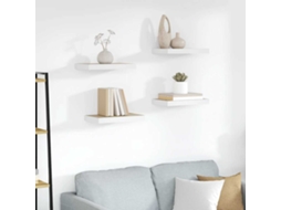 Vidaxl Prateleiras De Parede 4 Pcs 50x23,5x3,8 Cm Mdf Carvalho E Branco