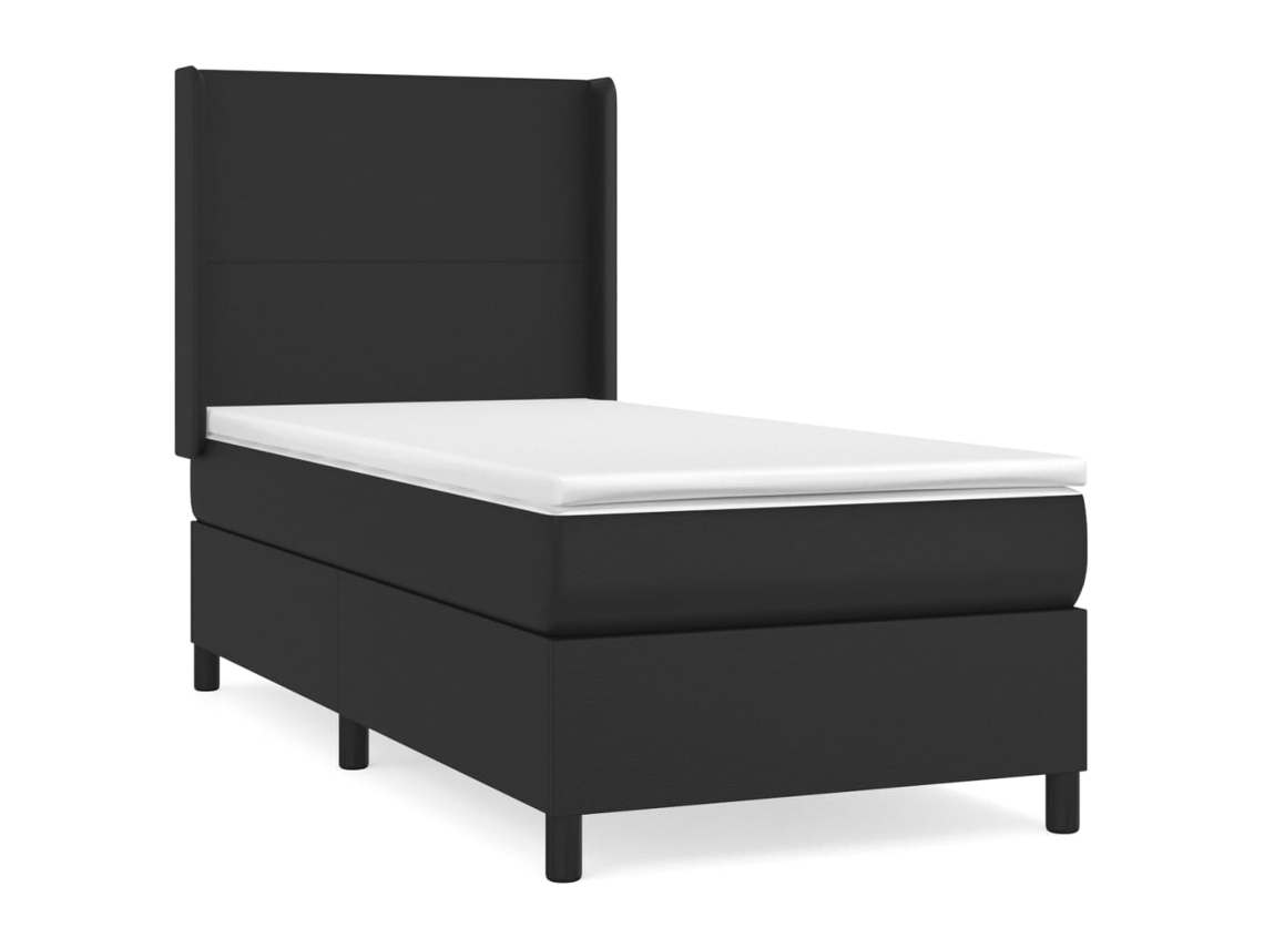 Box Spring Bed, Box Spring Beds Vidaxl Preto Couro Artificial (80 X 200 Cm)