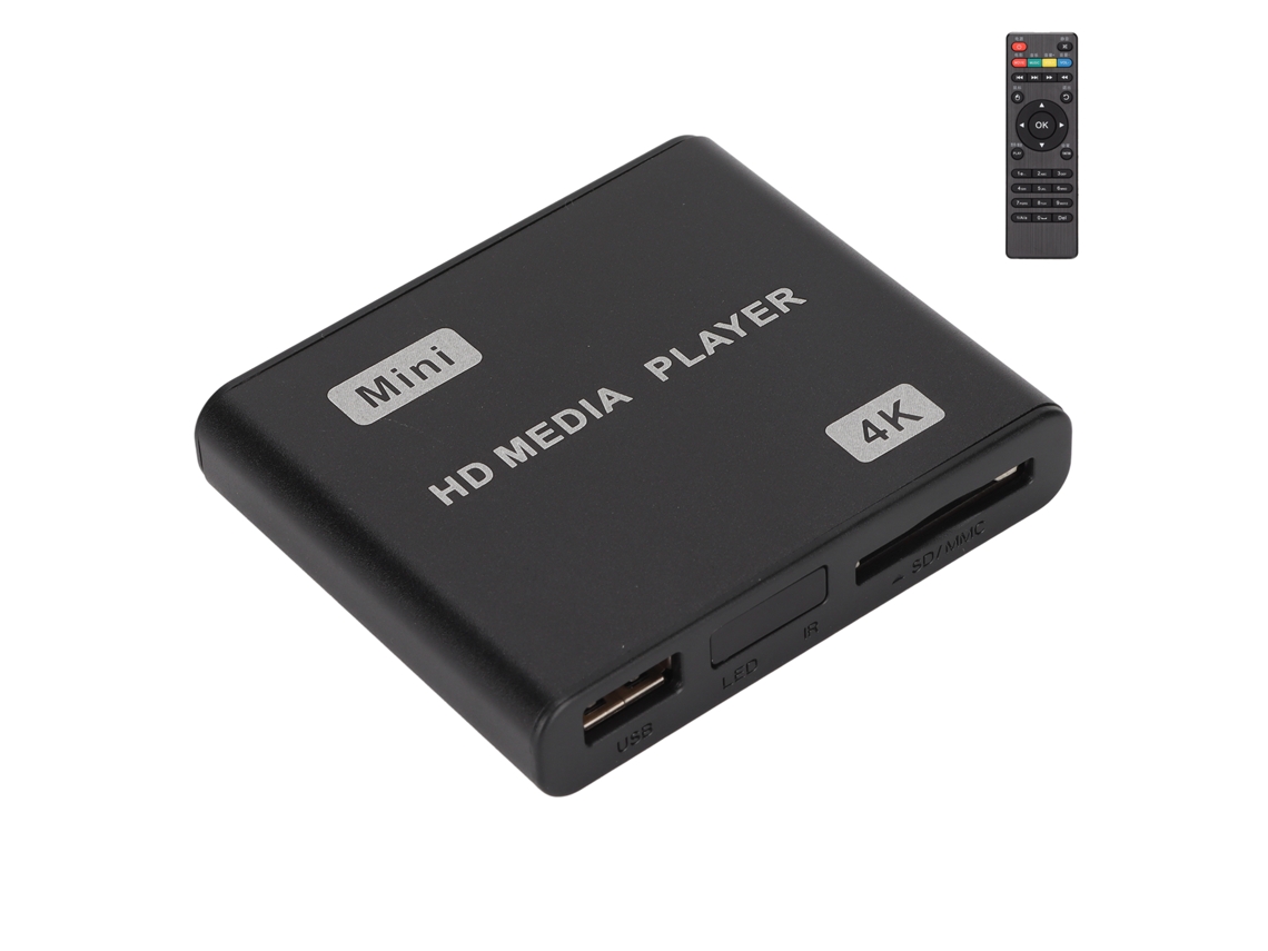 Reprodutor de Mídia Mini 4k Hd com Controle Remoto LAXISCREED