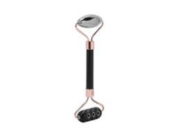 Rolo facial com pedras de poder Aquaforge Terahertz, massageador facial Gua Sha, preto