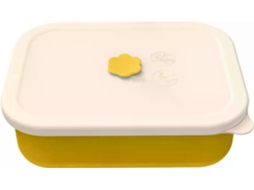 Lancheira quadrada de silicone Slowmoose, prática e versátil, pode ser levada ao micro-ondas, aquece, resfria, armazena e é portátil.