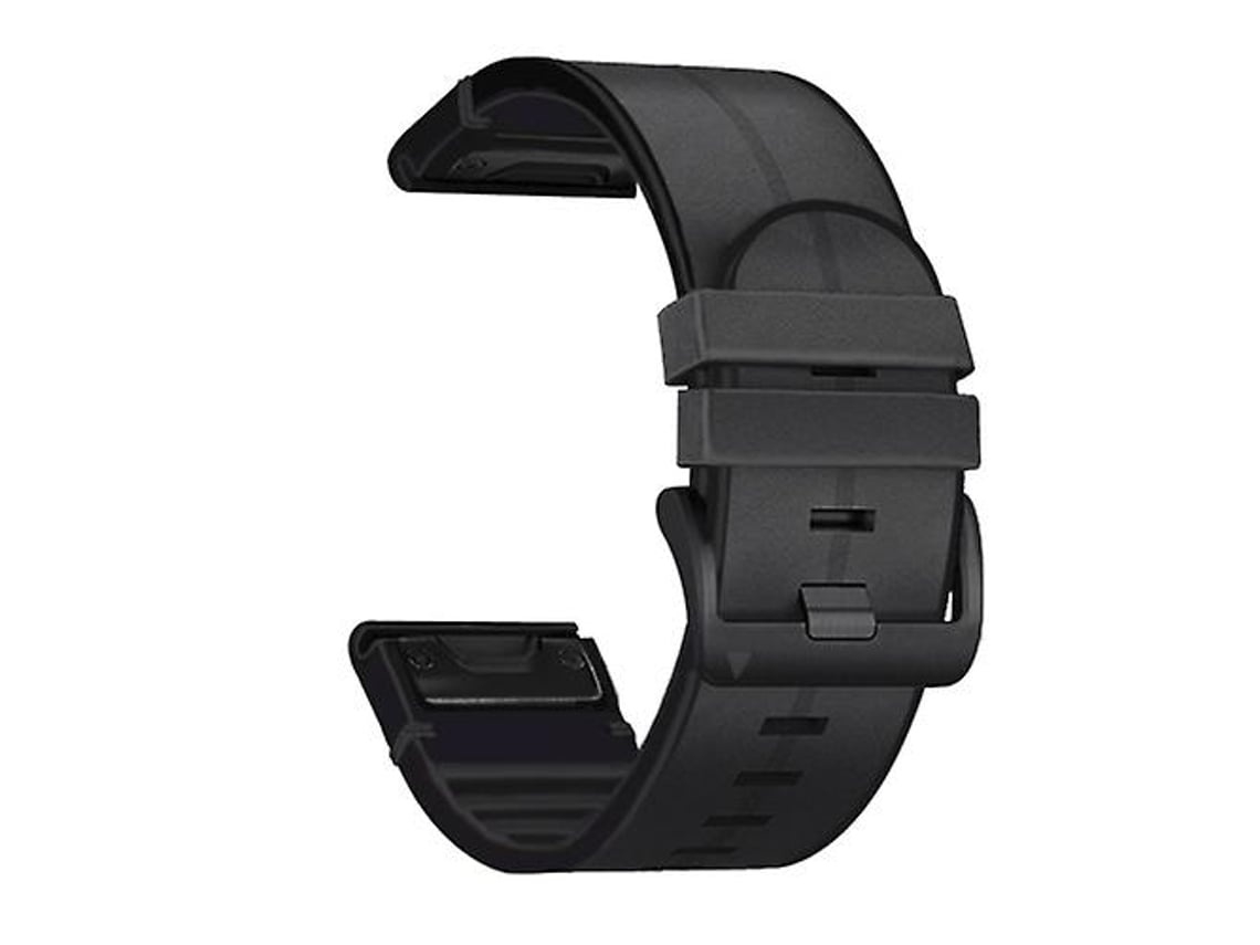 Pulseira De Relógio Lurelia Para Garmin Fenix 6x Em Silicone Preta