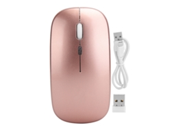 Ratón inalámbrico 2.4g con retroiluminación para oficina, portátil, sobremesa, oro rosa | S/MARCA