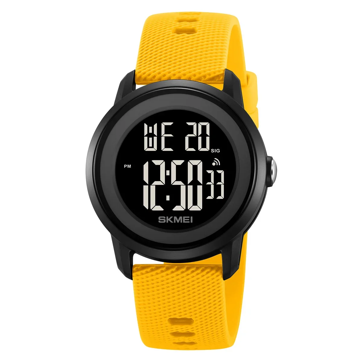 Relógio de Pulso MDUG com Cronômetro Digital de Contagem Regressiva Resistente Até 5 Bar (amarelo)