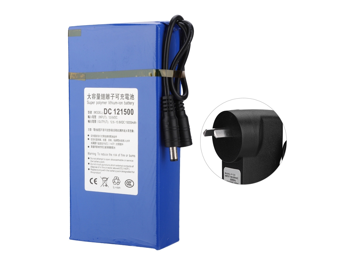 Aetheria bateria de Lítio Polimérica Recarregável 15000mah Dc 121500 com Fonte de Alimentação