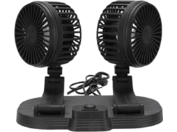 Ventilador De Carro Asixxsix, Ventilador De Mesa Com Cabeça Dupla 5v Dc 2 Velocidades Vento, Rotação De 360°, Alimentado