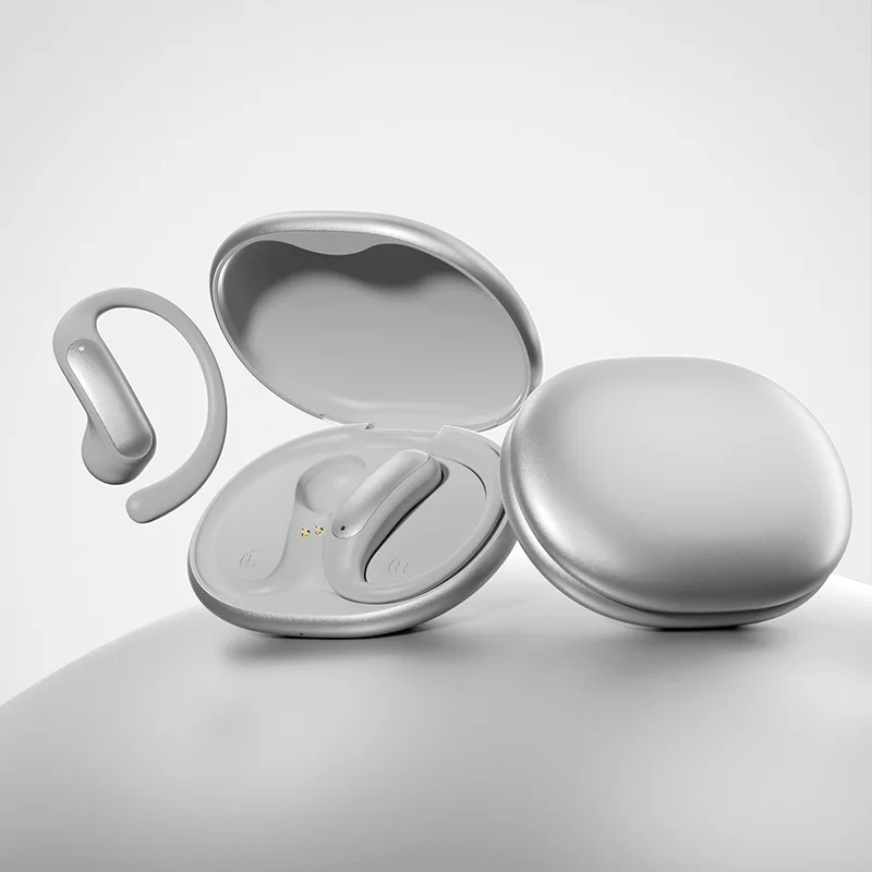 (prateado) Fones De Ouvido Bluetooth 5.4 De Design Aberto, Áudio Direcional, Qualidade De Som Hi-fi.