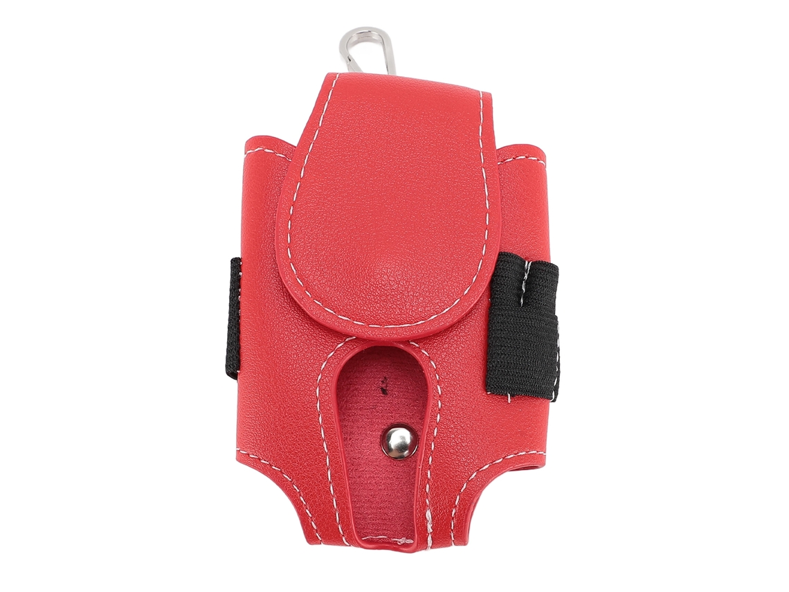 Bolsa Cintura De Couro Pu Resistente À Água Para Bola De Clube Com Espaço Suficiente E Estilo Vermelha