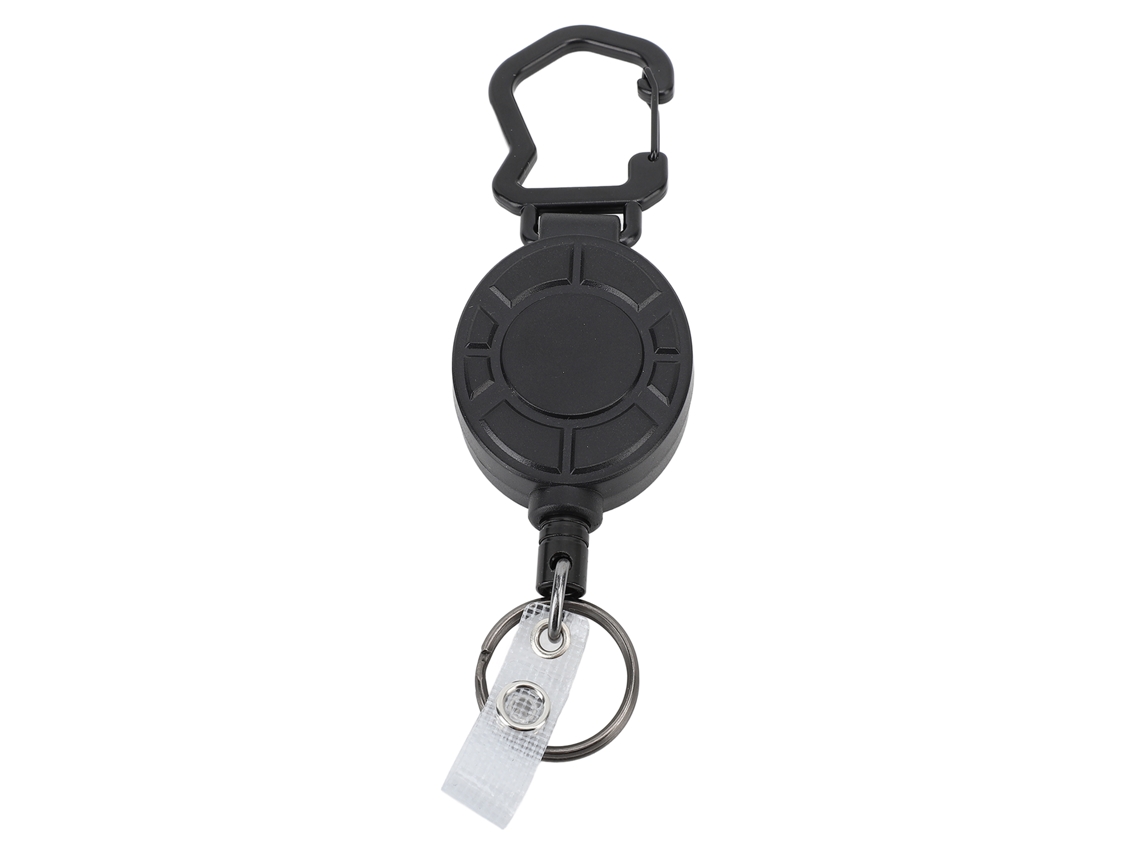 Porta identidade Retrátil com Fio de Aço Inox 80cm