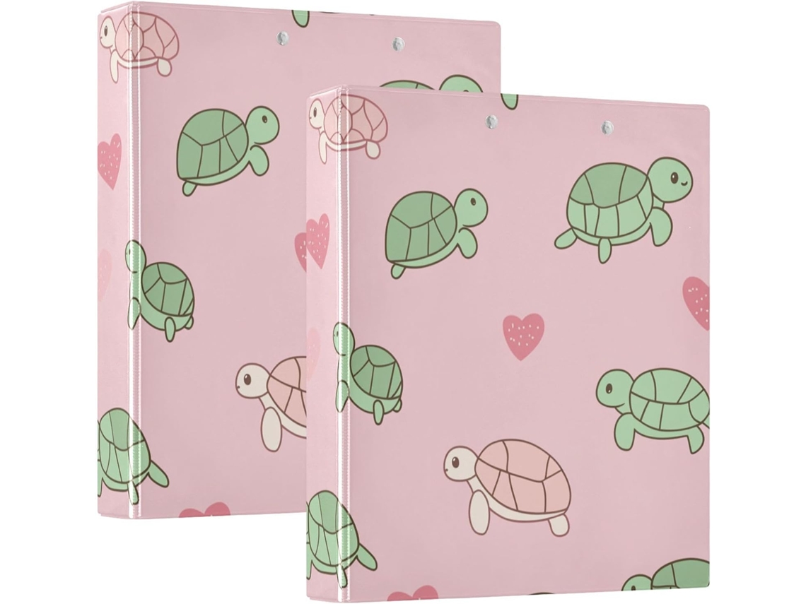 Pasta De Fichário Rosa Com Desenho Animado Dia Dos Namorados, 3, 8cm 1, 5 Polegadas, 3 Argolas Com Capa De Bolso, Pacote