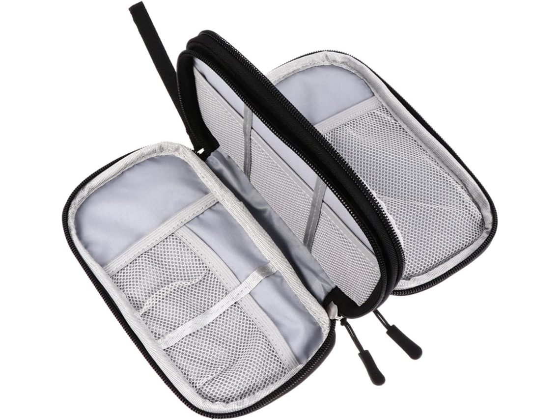 Bolsa Portátil Para Transporte De Cabos De Dados, Organizador De Cabos, Clipe, Compartimento Para Pe Gokoco