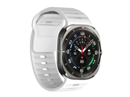 Pulseira De Silicone Macia Para Samsung Watch Ultra 2 47mm, Substituição Desportiva Com Fecho Rápido Branco Hexinyigjly
