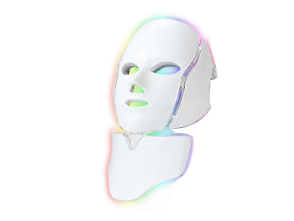 Máscara de Terapia Luz Vermelha Azul para Rosto, 7 Cores Rosto Led Luz, o Bs GOKOCO