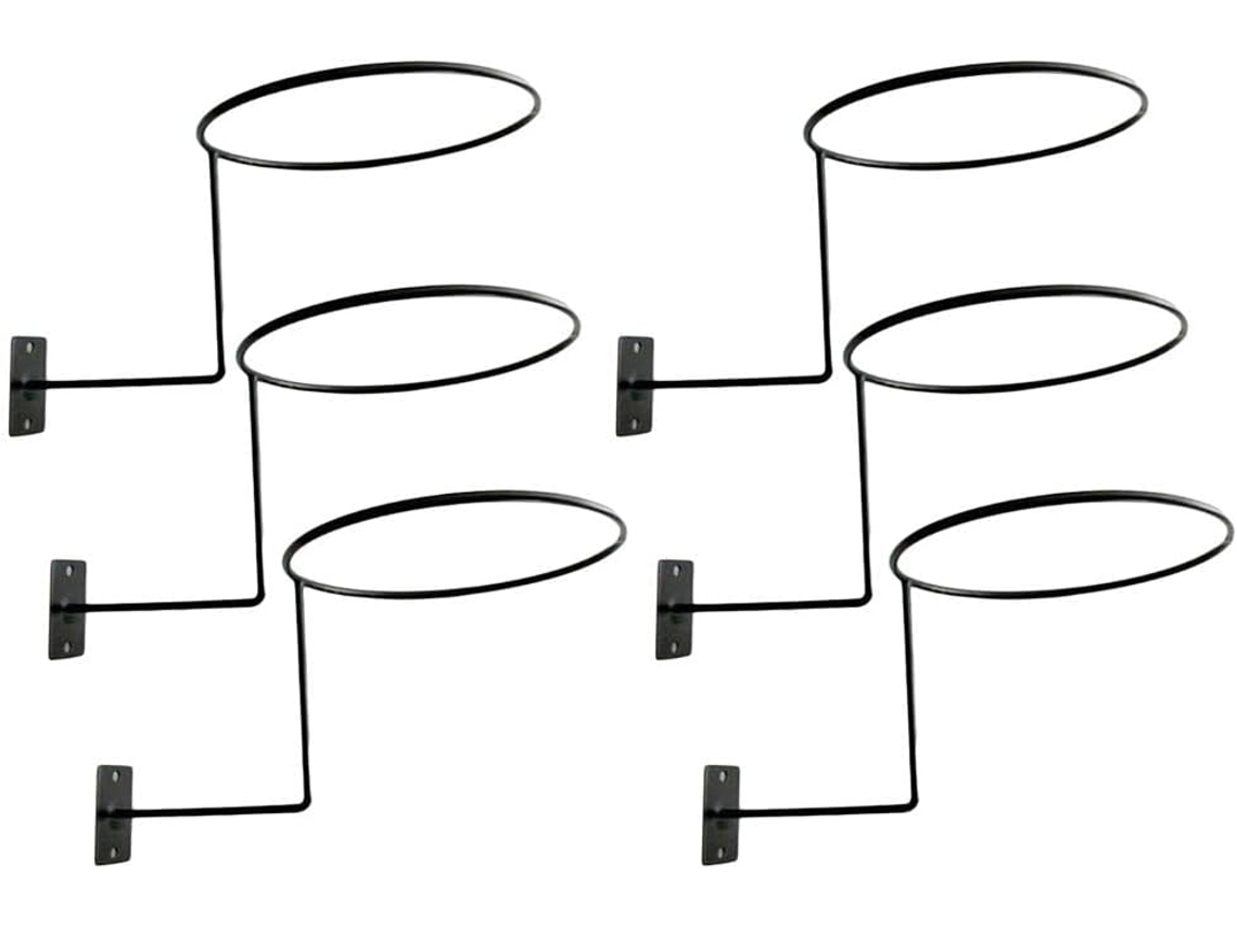 Suporte De Metal Para Capacete Qianly Montagem Na Parede Pacote Com 6, Gancho Para Chapéu E Bola, 6 Peças, 6 Fios 1 Pacote
